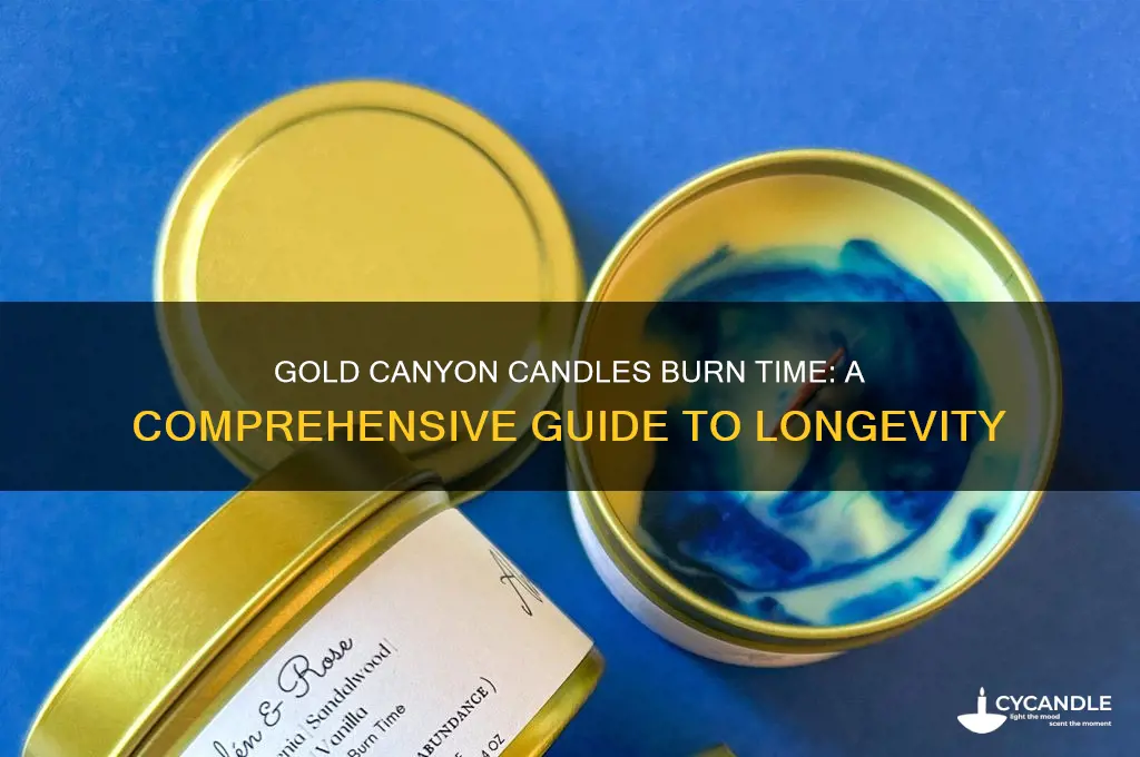 how long do gold canyon candles burn