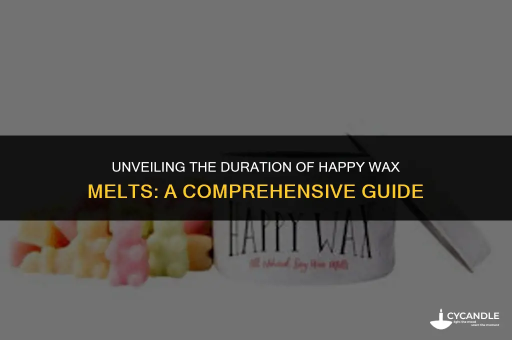 how long do happy wax melts last