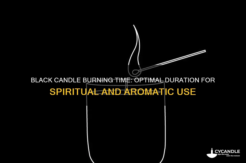 how long do i burn my black candle