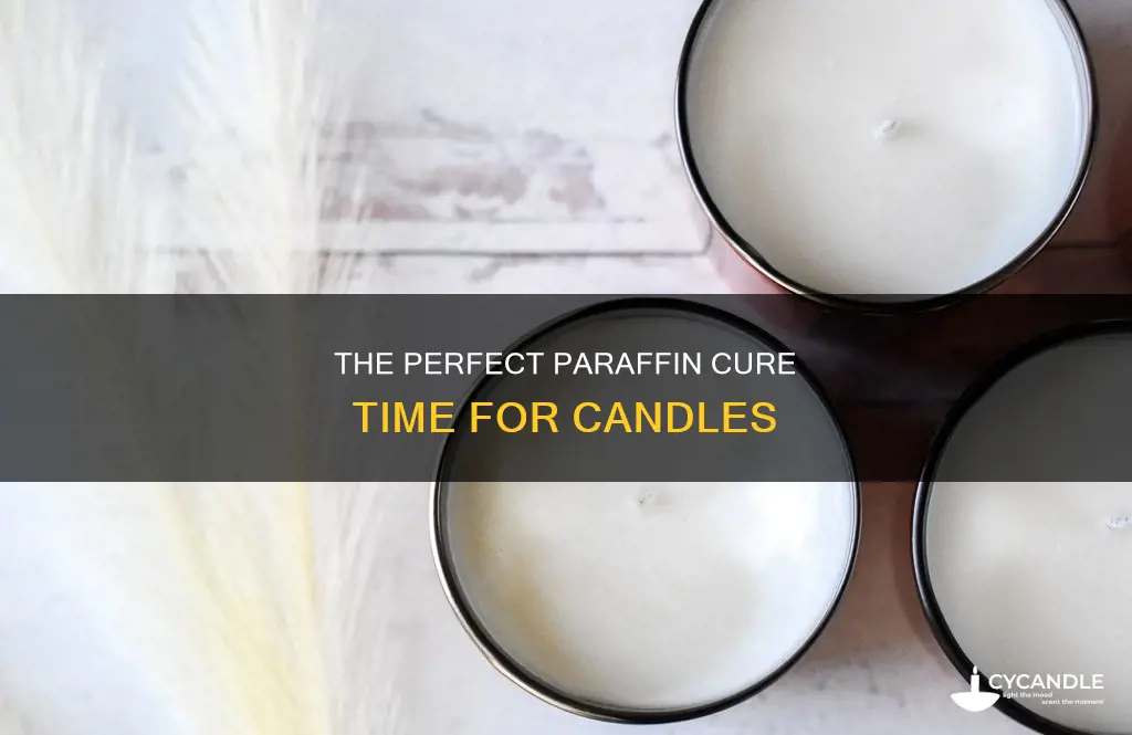 how long do i have to cure a paraffin candle
