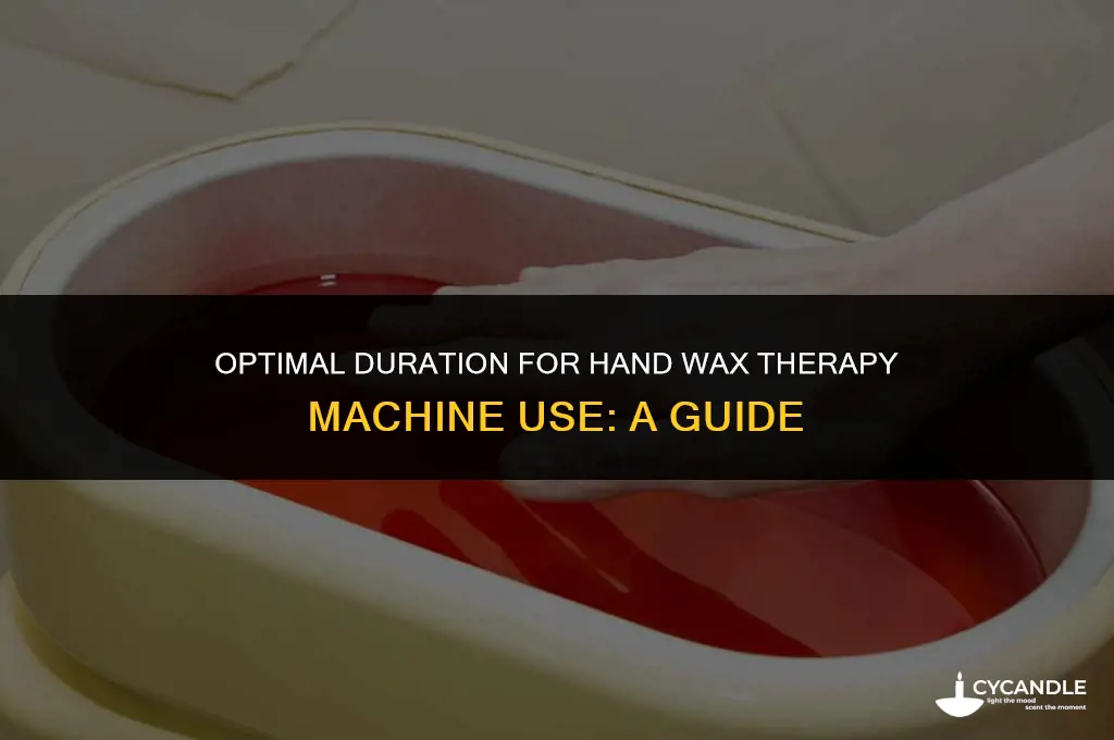 how long do i use the hand wax therapy machines