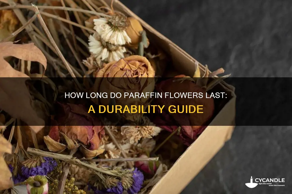 how long do paraffin flowers last