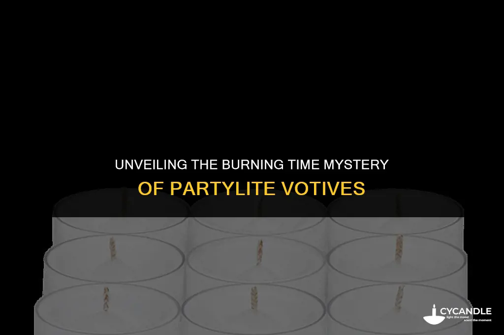 how long do partylite votives burn