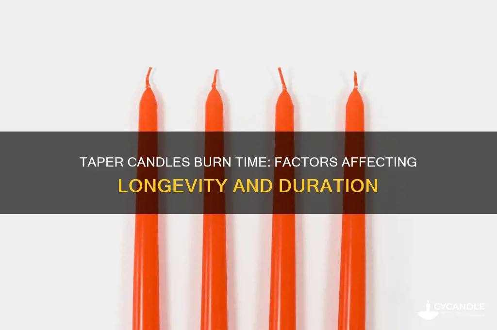 how long do taper candles burn