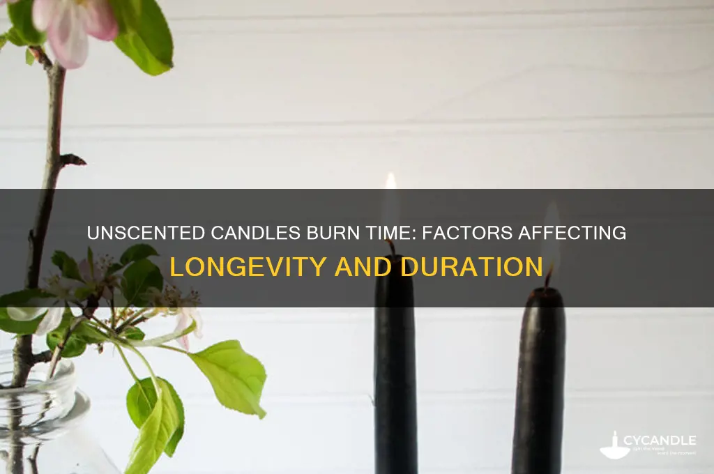 how long do unscented candles burn