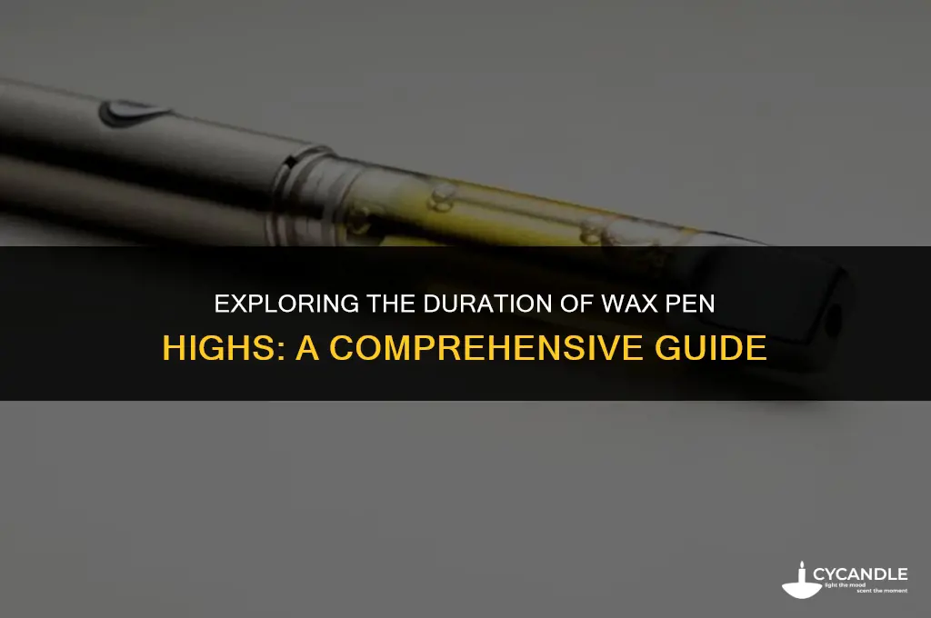 how long do wax pen high last