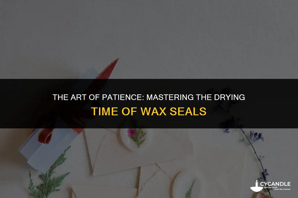 how long do wax seals take to dry