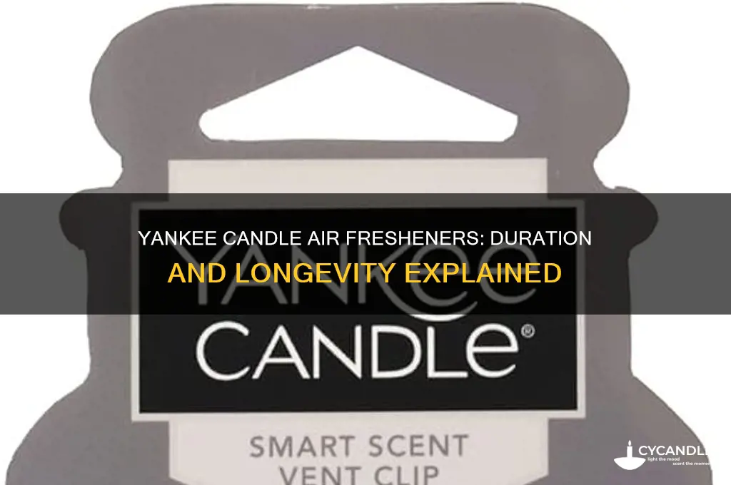 how long do yankee candle air fresheners last