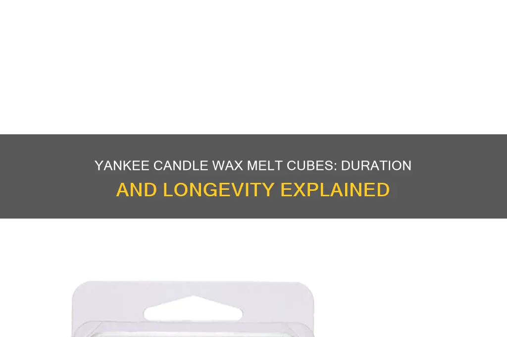 how long do yankee candle wax melt cubes last