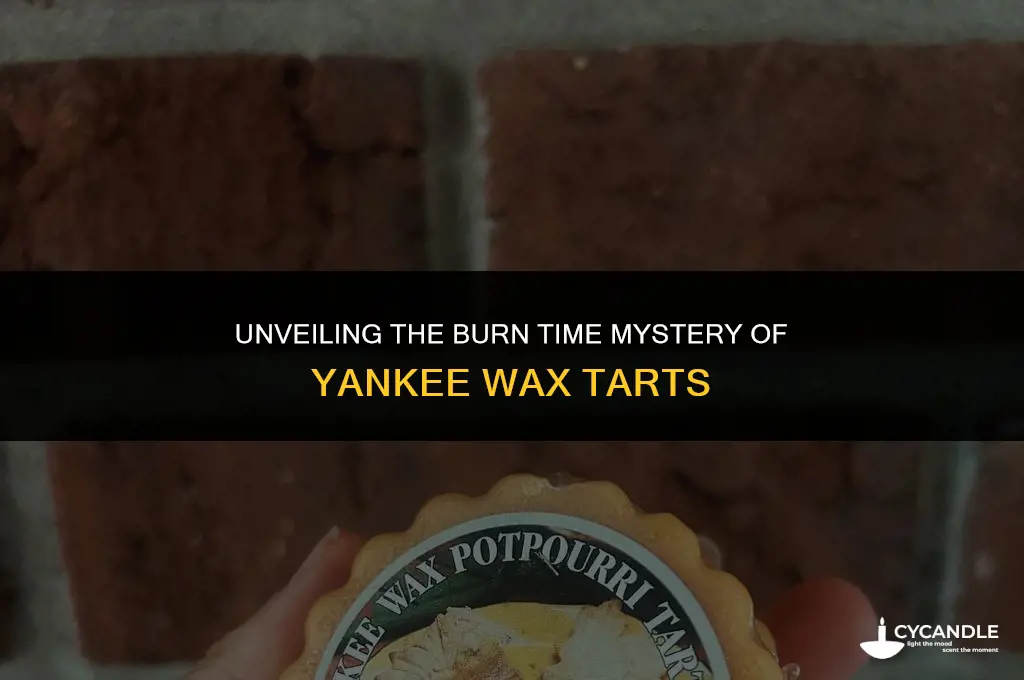 how long do yankee wax tarts burn for