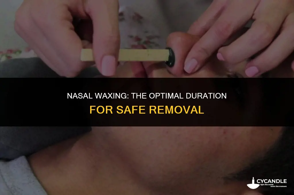 how long do you leave wax in your nose