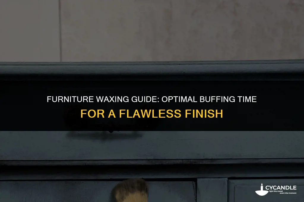 how long do you leave wax on furniture before buffing
