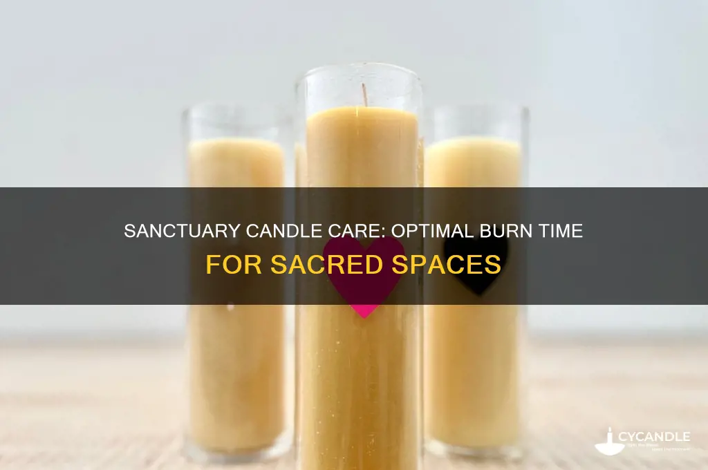 how long do you let a sanctuary candle burn