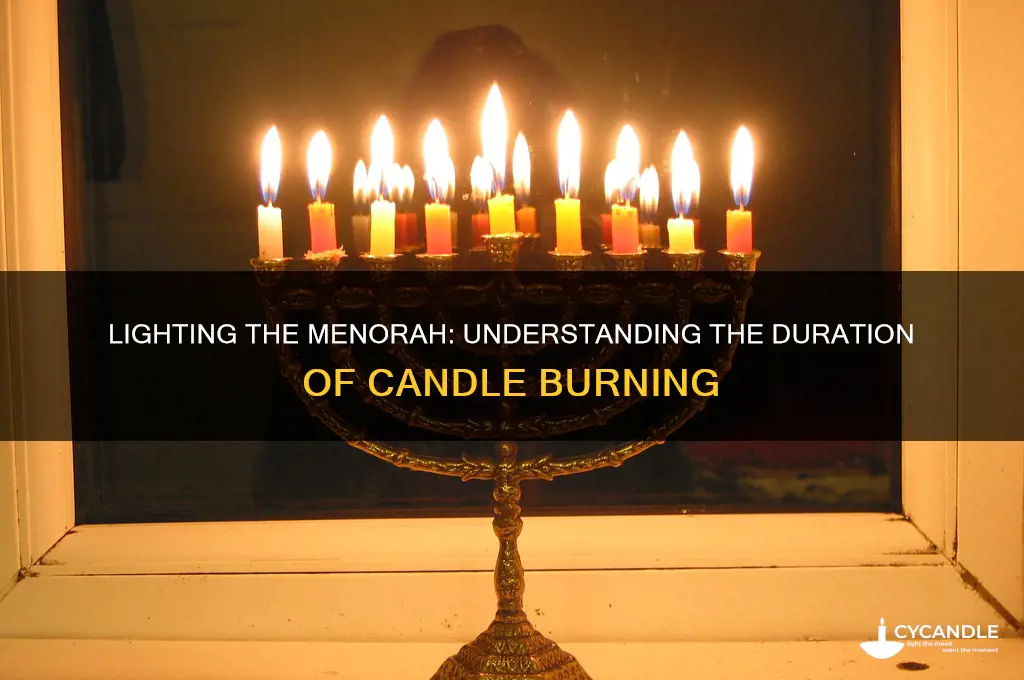 how long do you light menorah candles