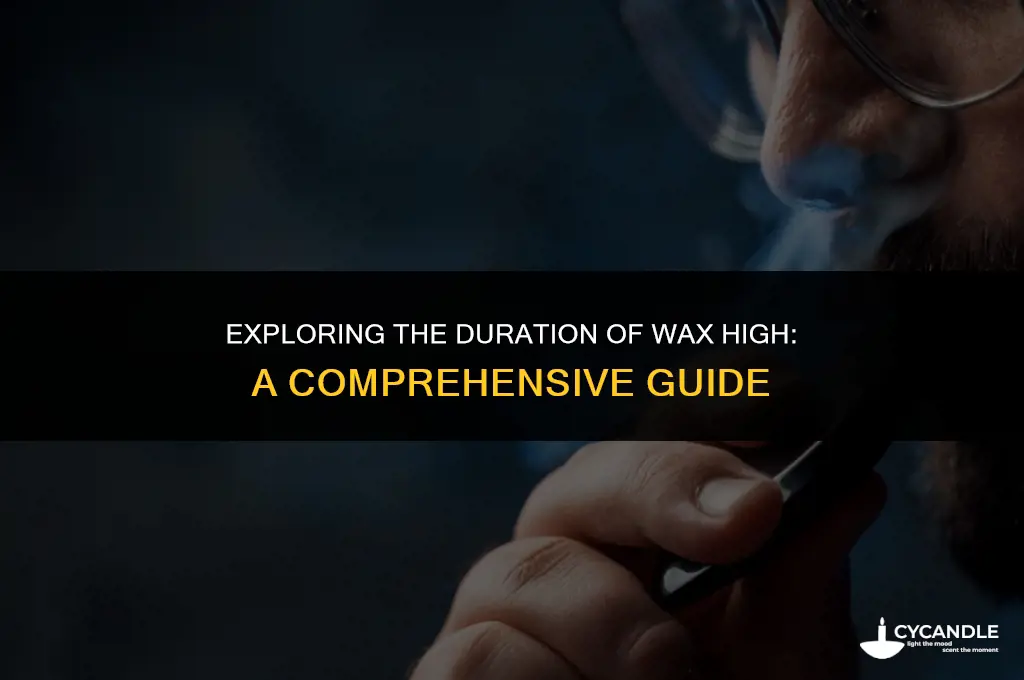 how long do you stay high after smoking wax