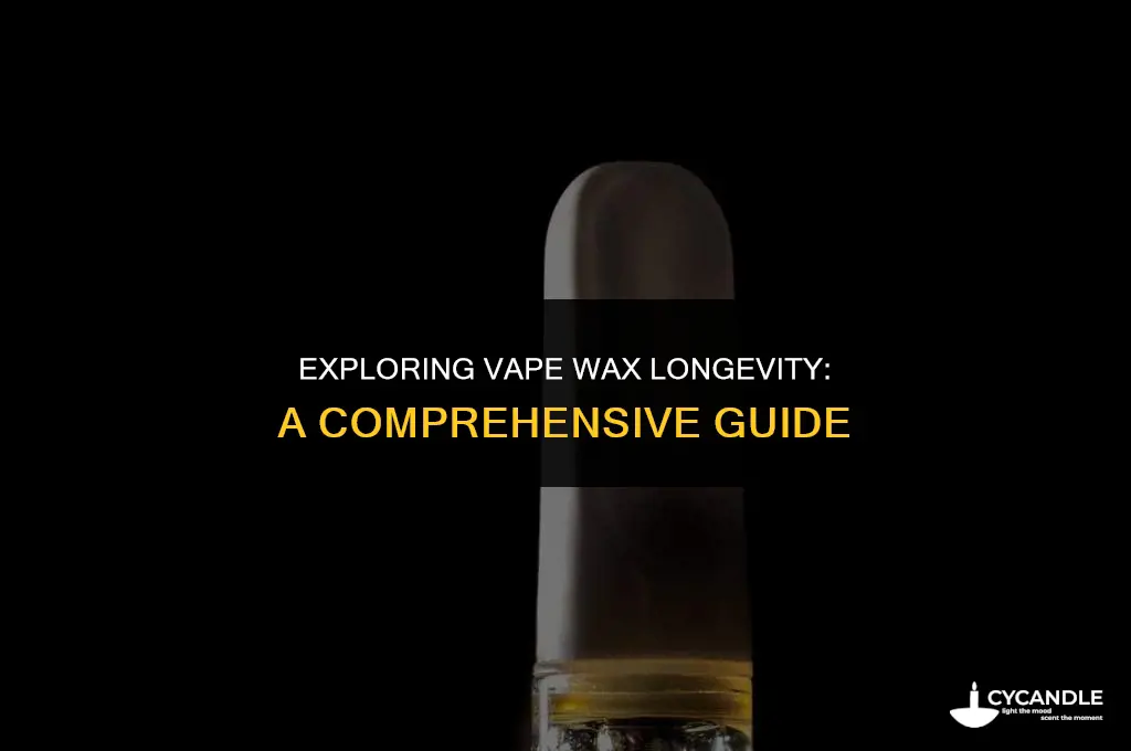 how long does 1g of wax last vape
