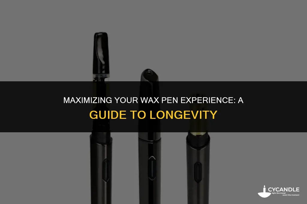 how long does 5 ml wax pen last