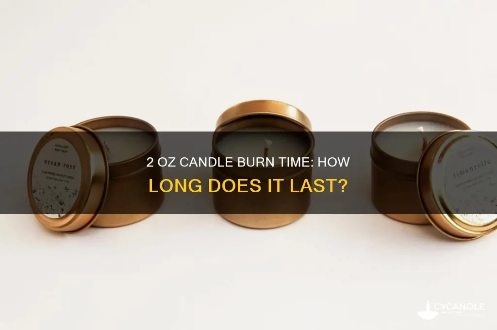 how long does a 2 oz candle burn