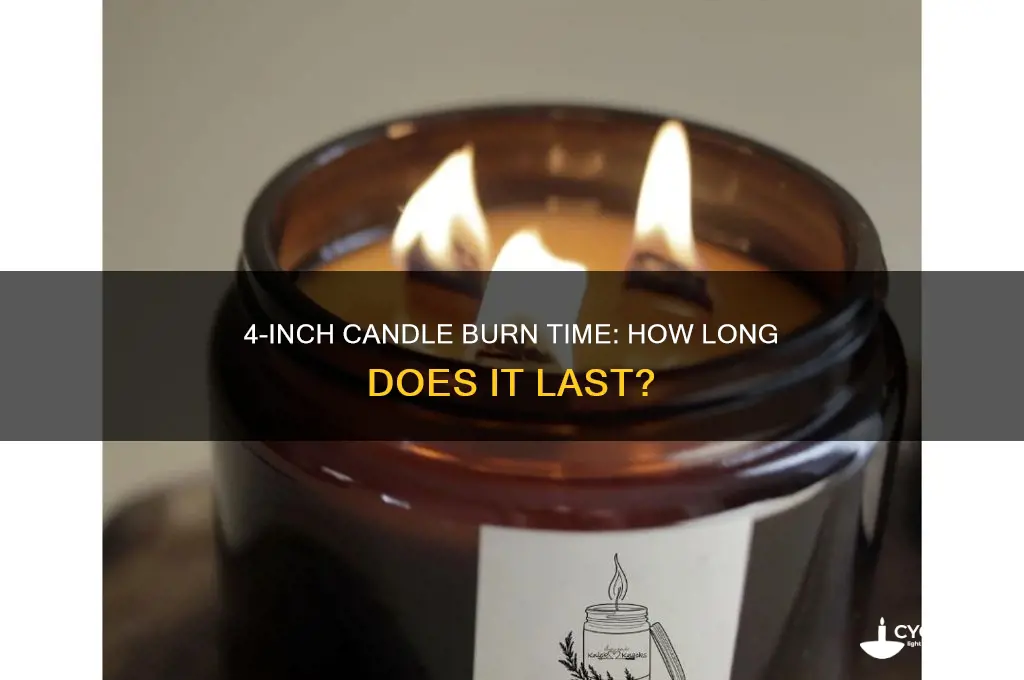how long does a 4 inch candle burn