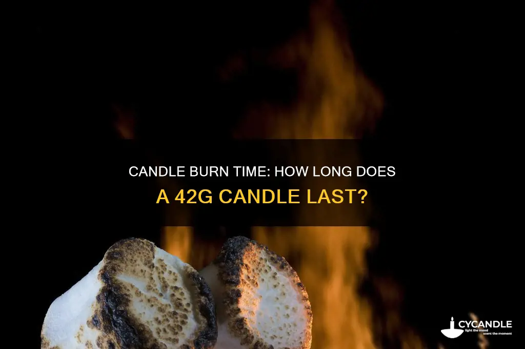 how long does a 42 g candle burn