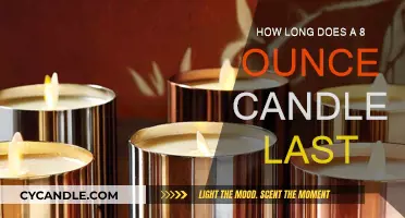 Candle Burning: 8-Ounce Candles Last for..