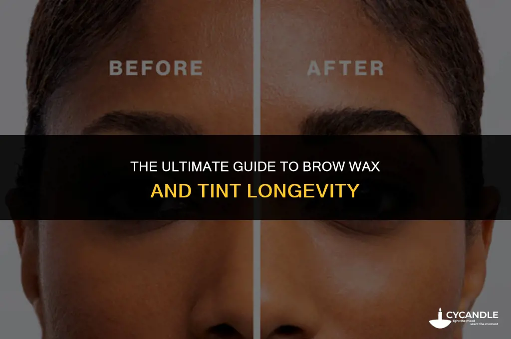 how long does a brow wax and tint last