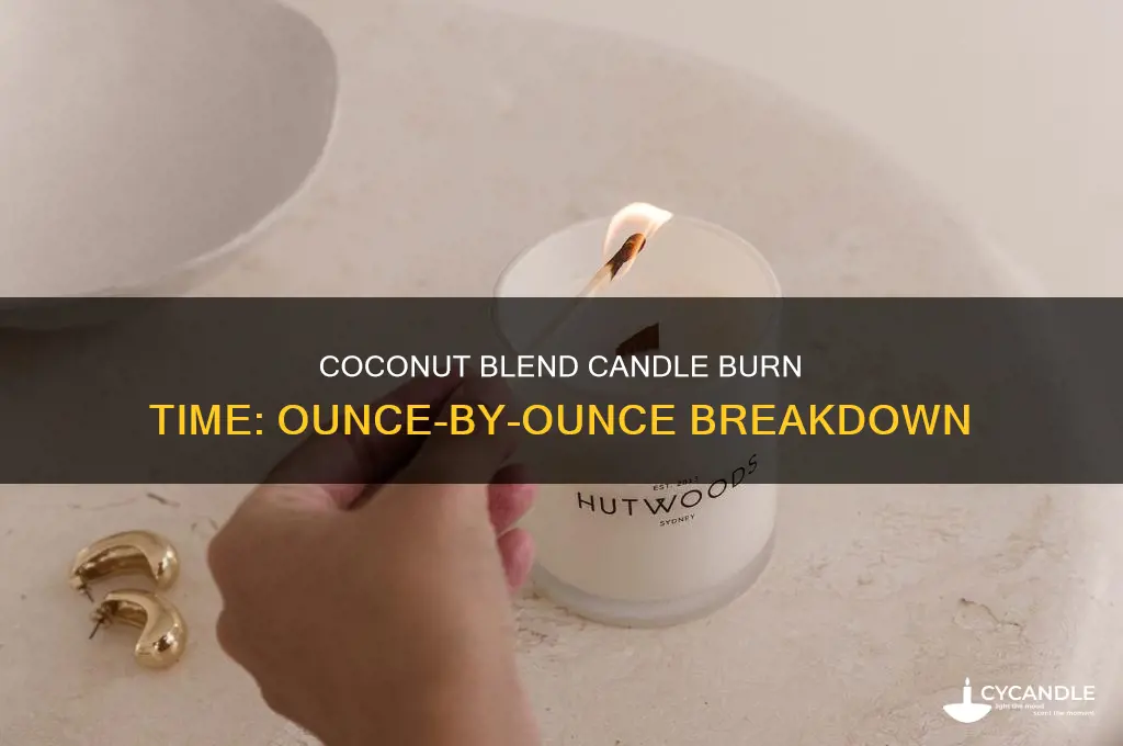 how long does a coconut blend candle burn per ounce