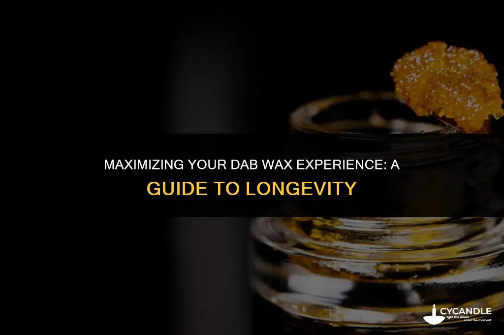 how long does a gram of dab wax last