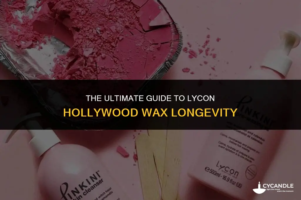 how long does a lycon hollywood wax last