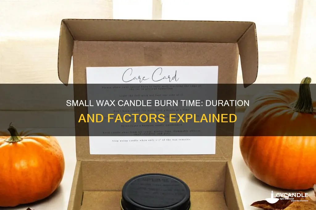 how long does a small wax candle burn