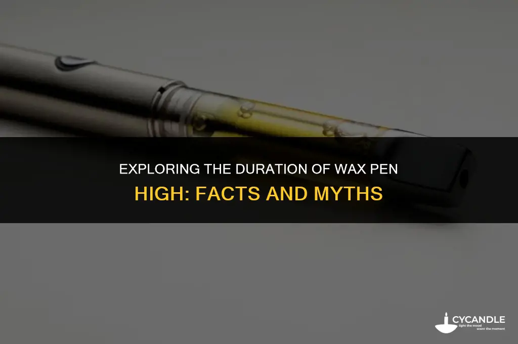 how long does a wax pen get you high for