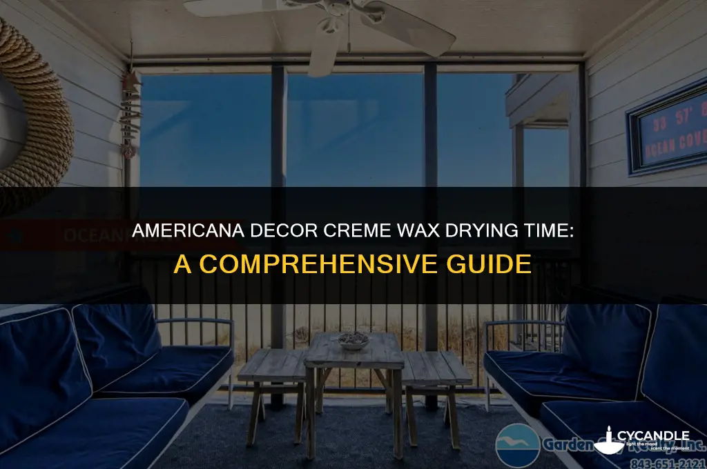 how long does americana decor creme wax take to dry