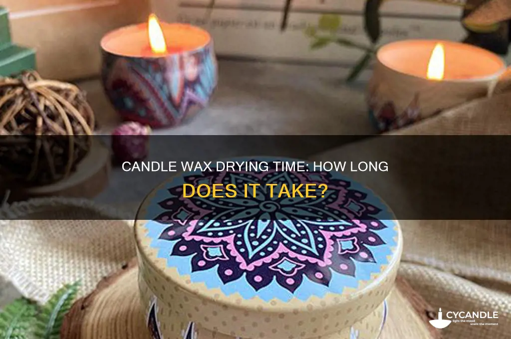 how long does candle wax take to dry