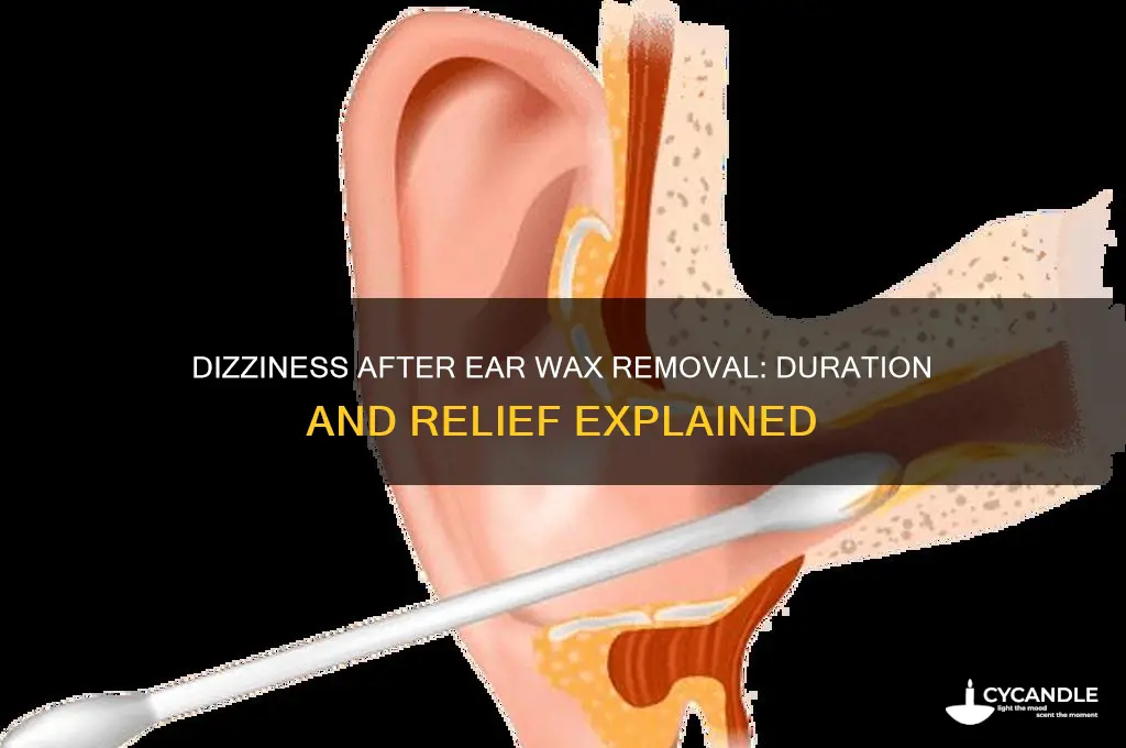 how long does dizziness last after ear wax removal