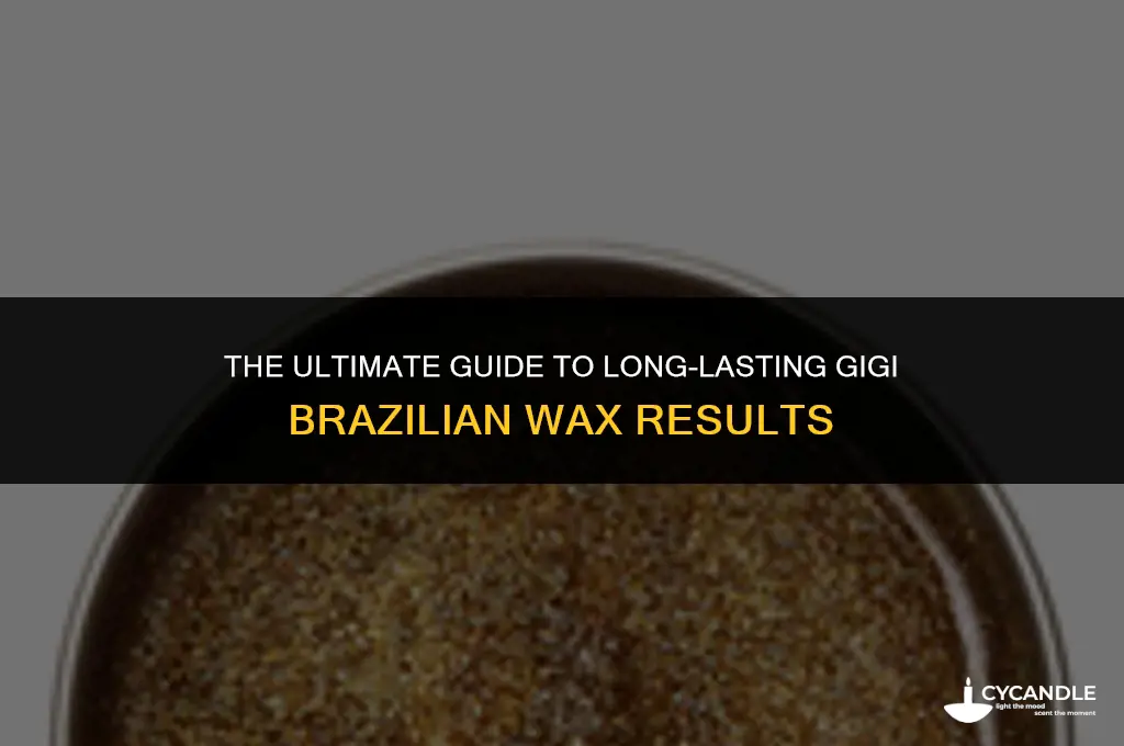 how long does gigi brazilian wax last