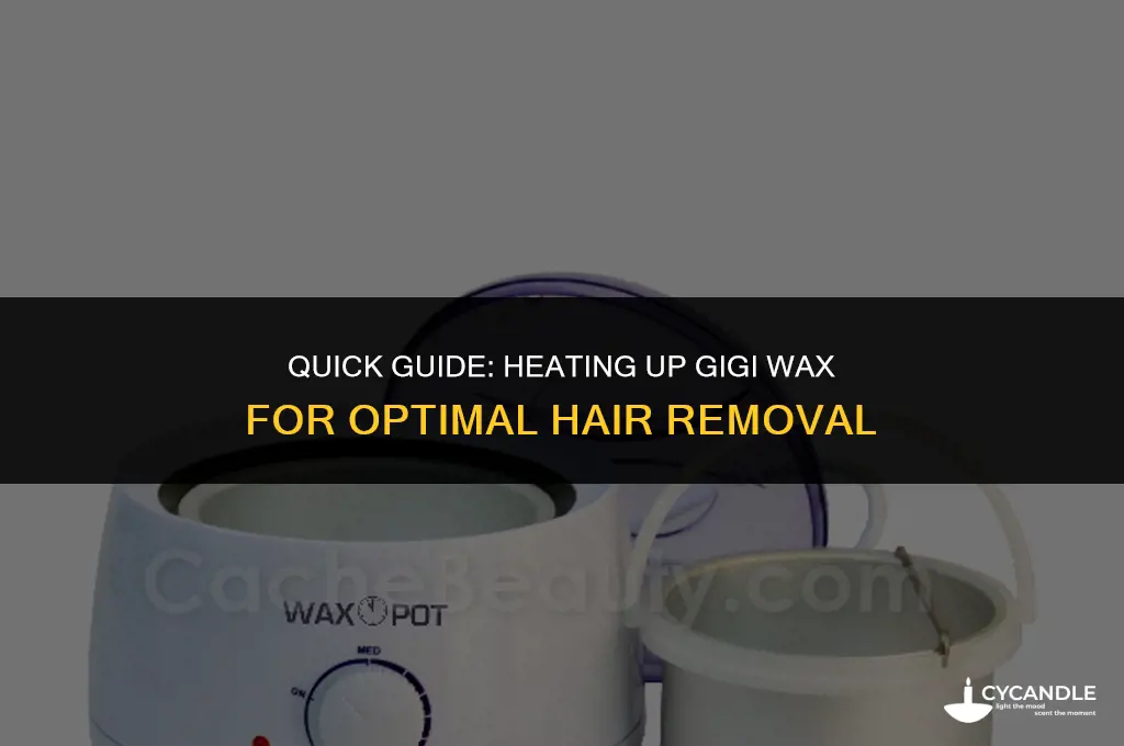 how long does gigi wax take to heat up