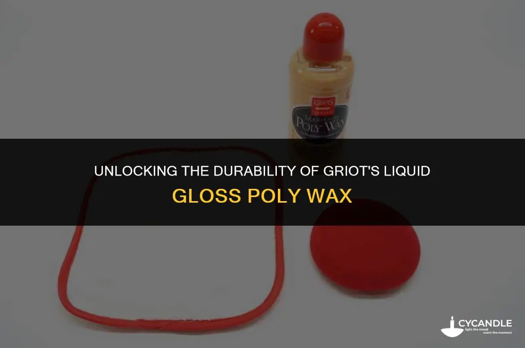 how long does griots liquid gloss poly wax