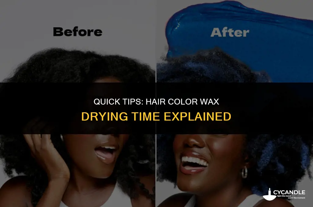how long does hair color wax take to dry