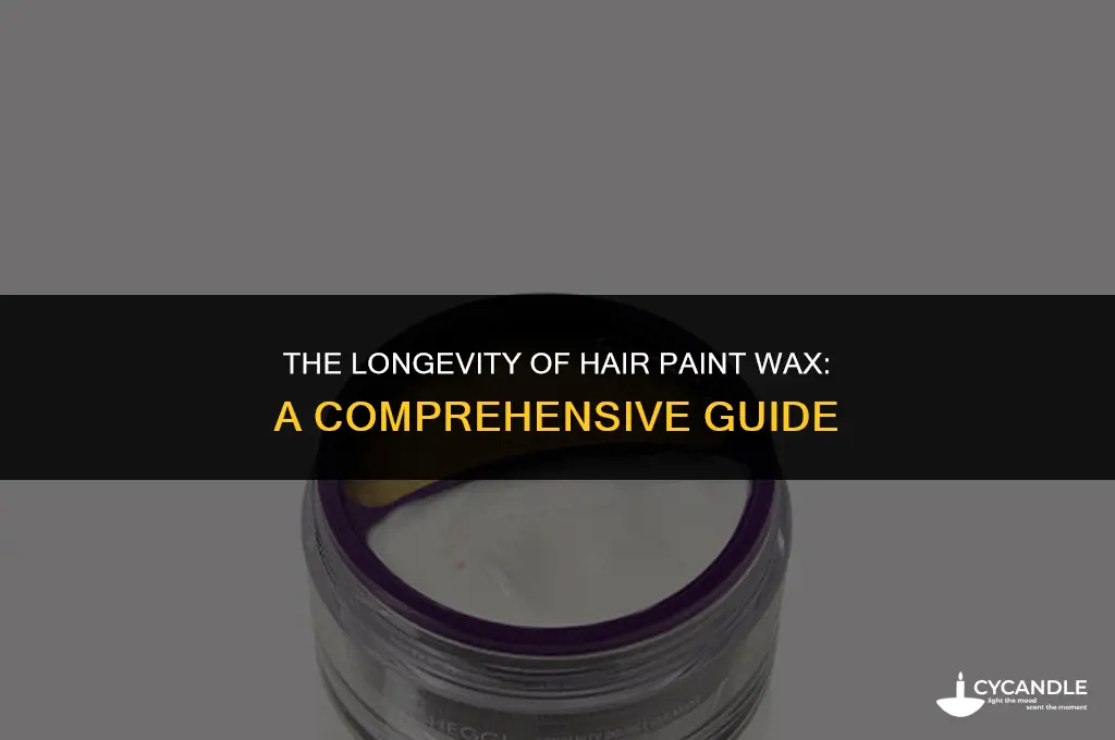 how long does hair paint wax last in your hair