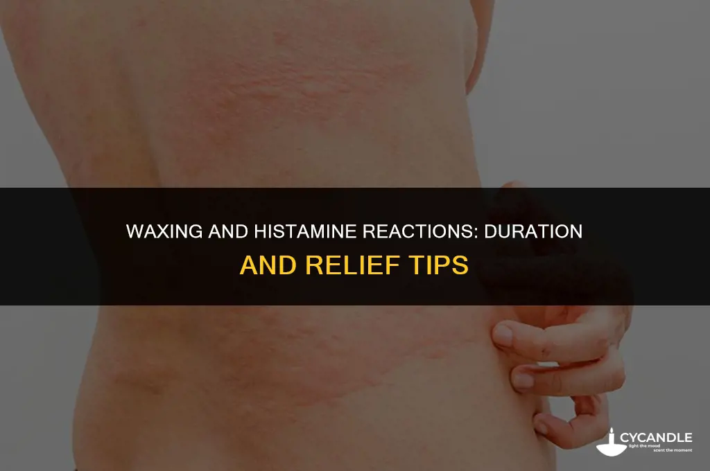 how long does histamine reaction last after waxing