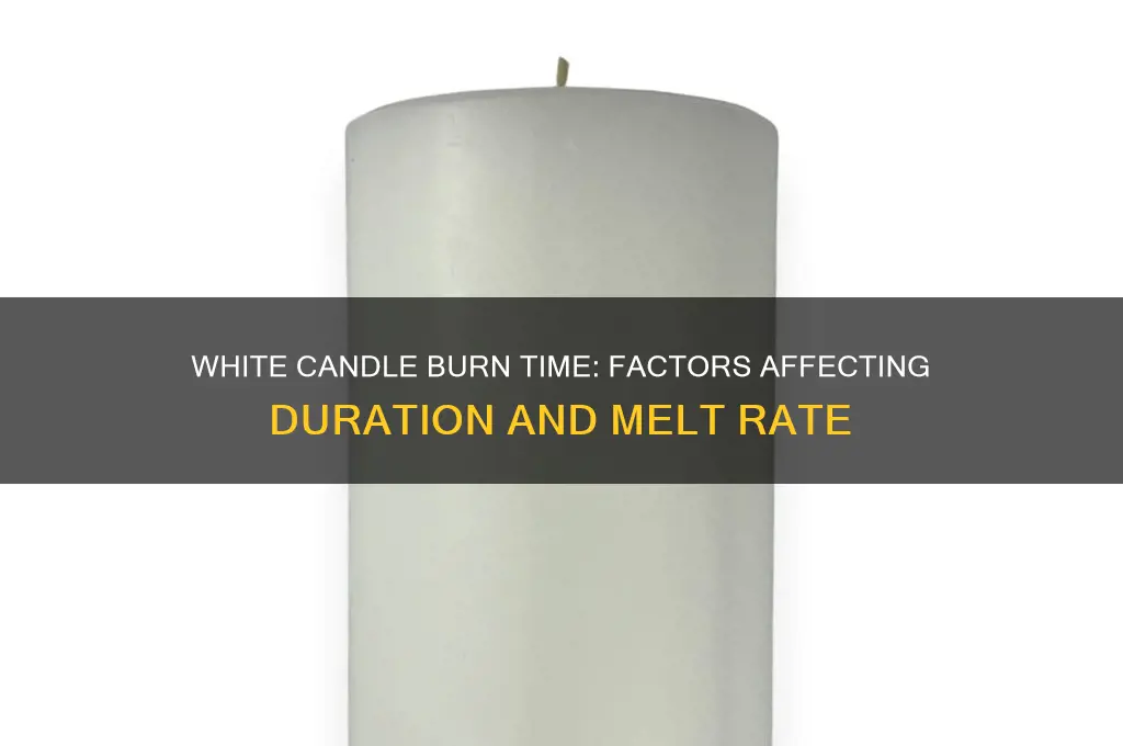how long does it take a white candle to burn