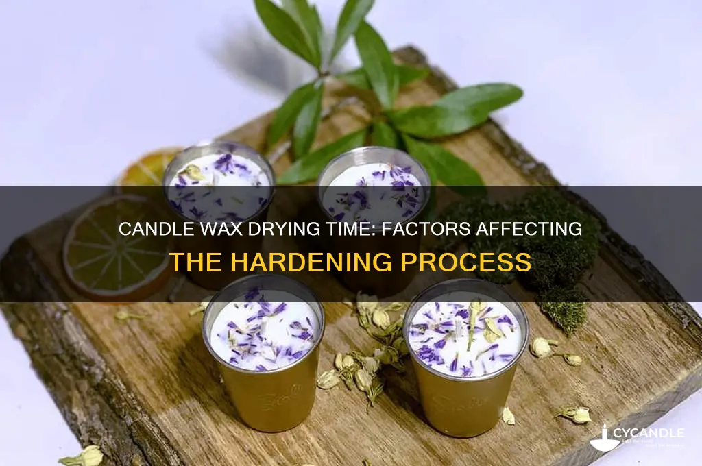 how long does it take for candle wax to dri