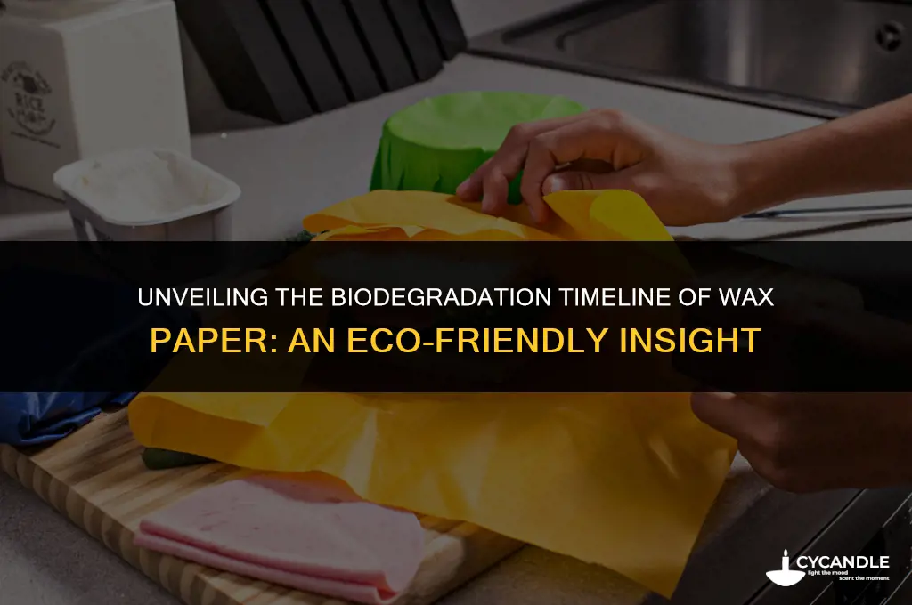 how long does it take for wax paper to biodegrade