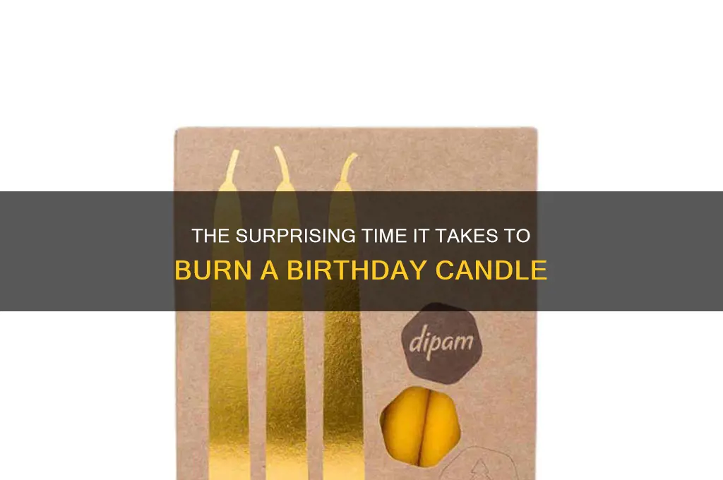 how long does it take to burn a birthday candle