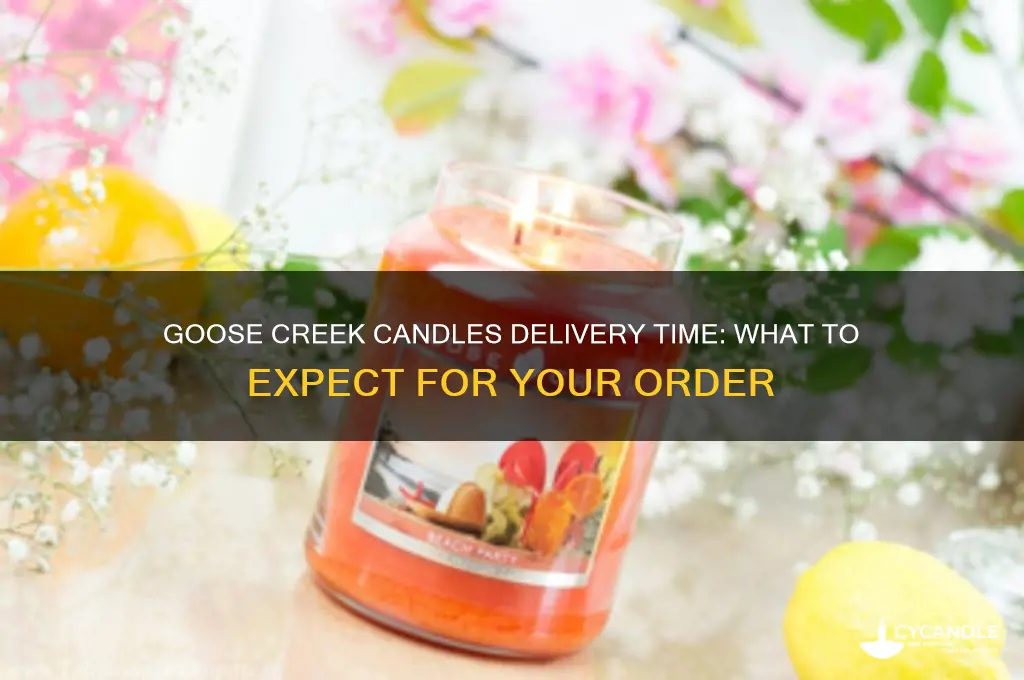 how long does it take to get goose creek candles