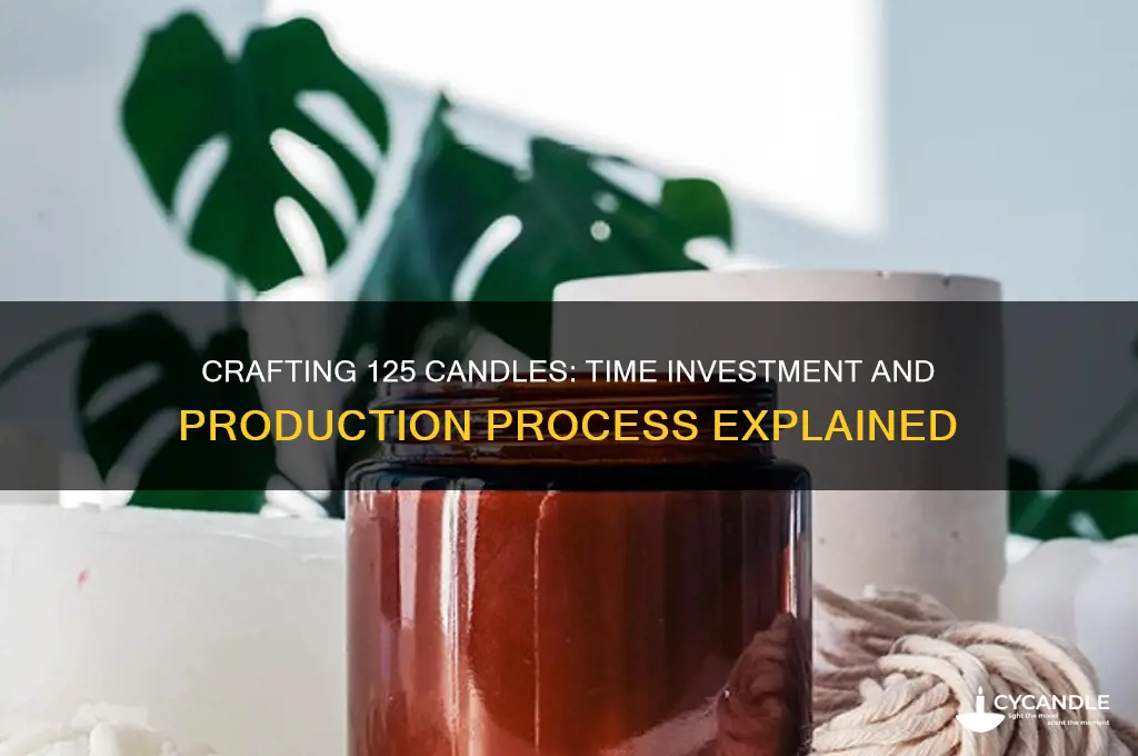 how long does it take to make 125 candles
