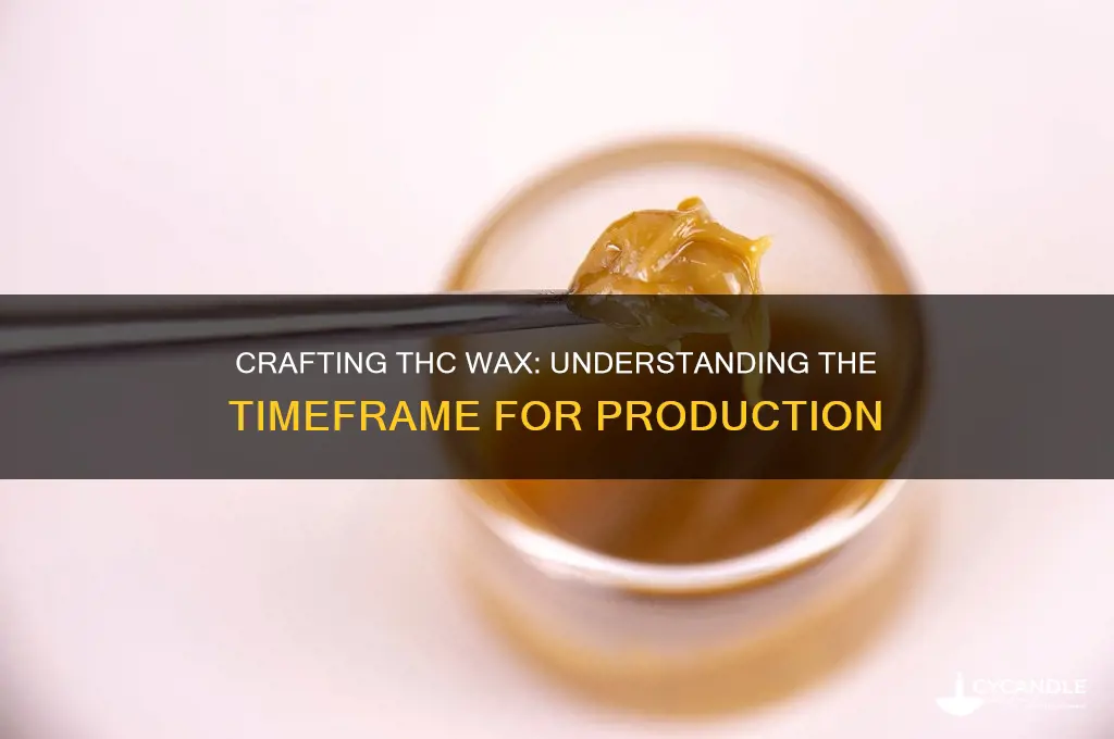 how long does it take to make wax thc