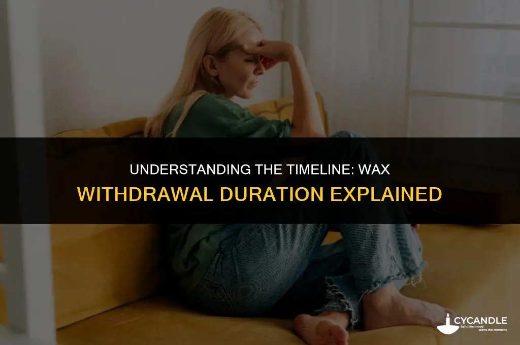 how long does it take to withdraw from using wax