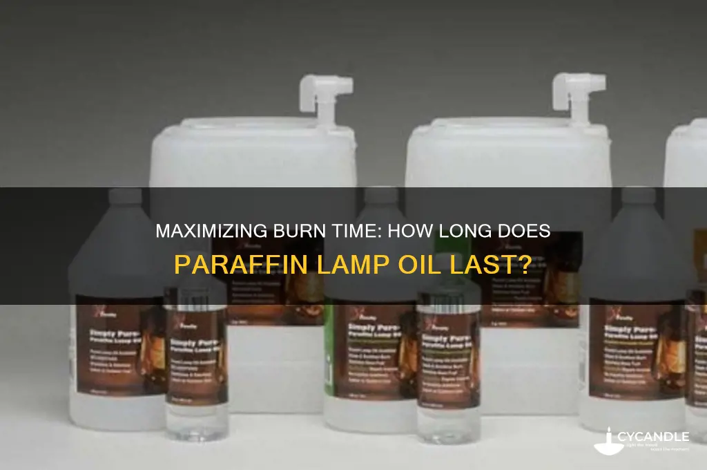 how long does paraffin lamp oil last
