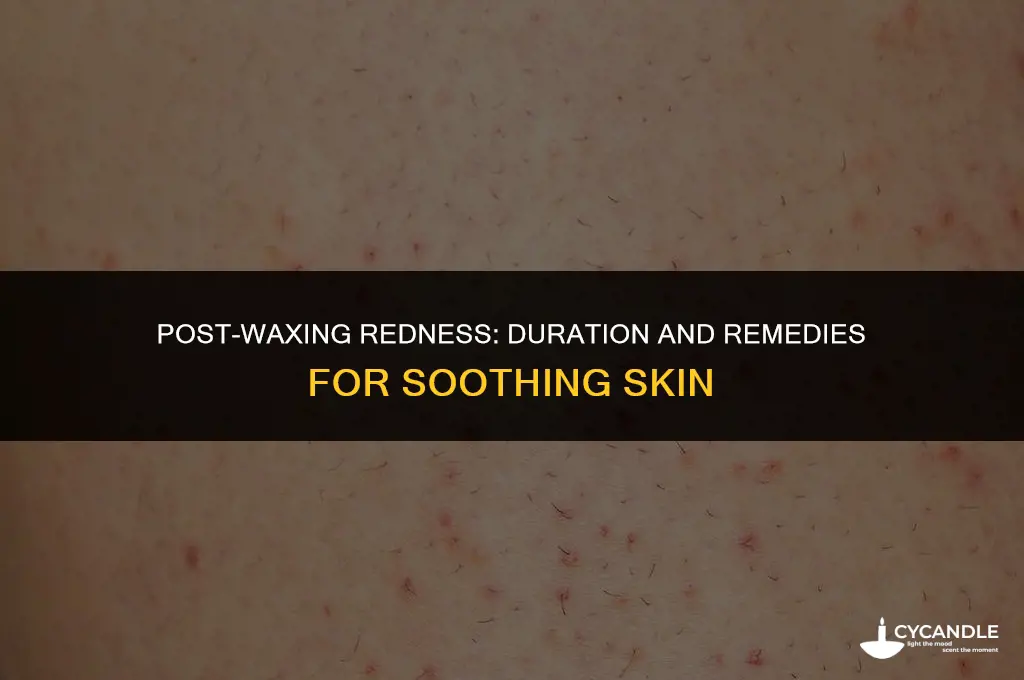 how long does redness after waxing last